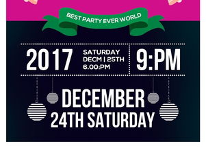 欢乐圣诞节平安夜派对促销活动 高清PSD素材与模板分享